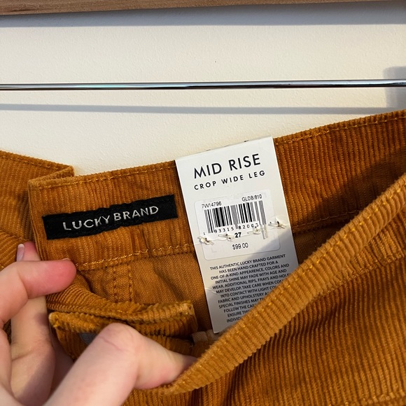 Lucky Brand Mid Rise Crop Wide Leg Corduroy Jean - Picture 9 of 9